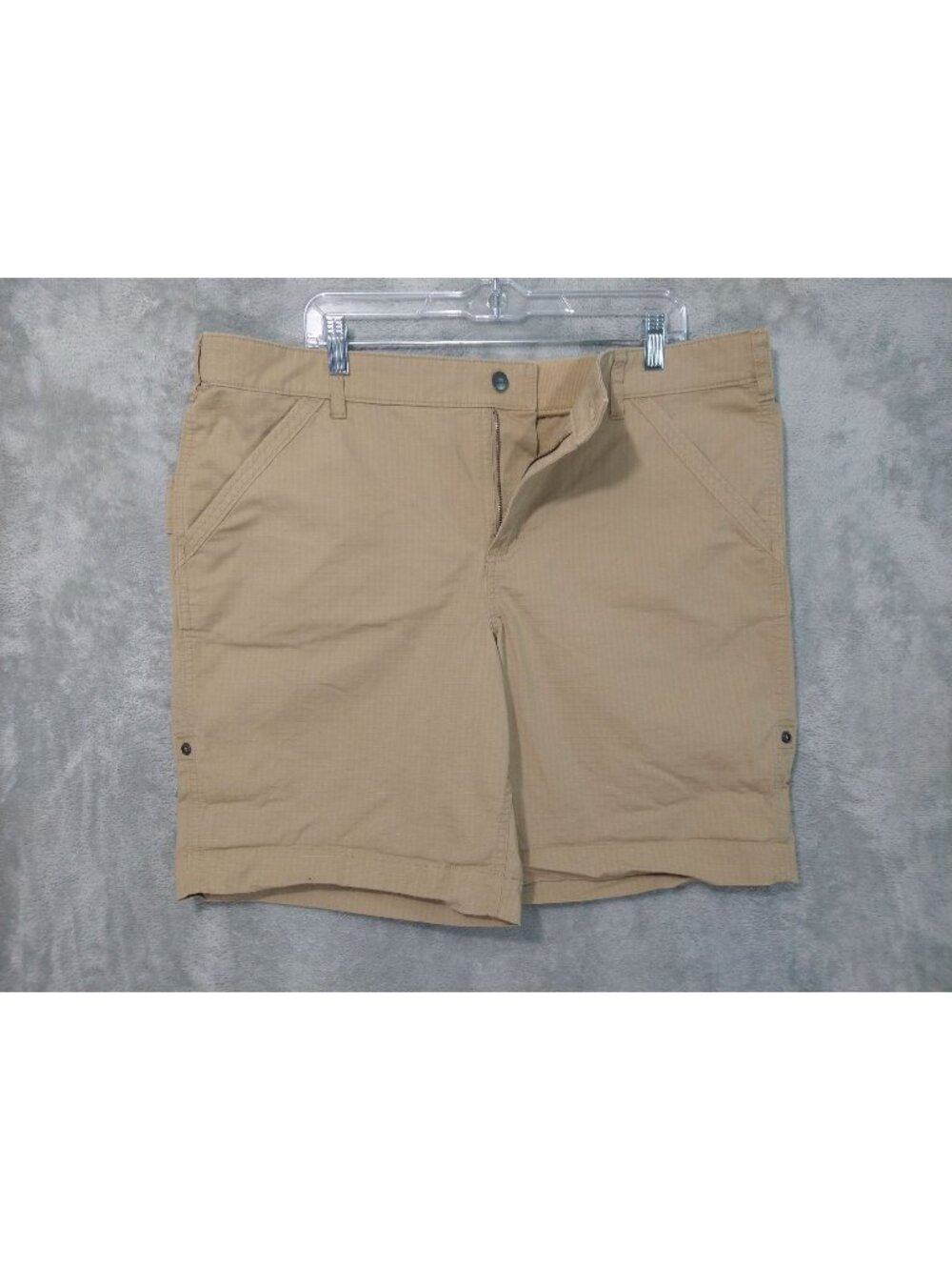 Carhartt Shorts Womens 18 Beige Force Rugged Flex Ripstop Work Original Fit